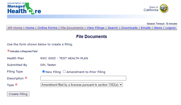 Screenshot of File Documents page.